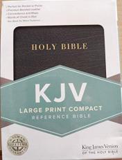 KJV Large Print Compact Reference Bible, Black Imitational Leather Indexed 