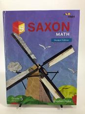 Saxon Math Student Edition Book Grade 5 Volume 1 HMH