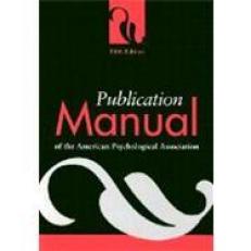 Publication Manual of the American Psychological Association 5th