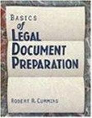 Basics of Legal Document Preparation 1st