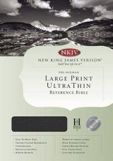 NKJV Large Print Ultrathin Reference Bible, Black Genuine Leather 