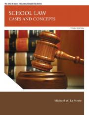 School Law: Cases and Concepts 10th