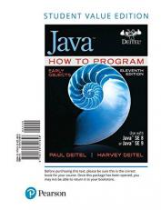 Java How to Program, Early Objects, Student Value Edition 11th