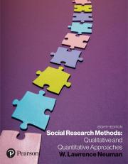 Social Research Methods: Qualitative and Quantitative Approaches 8th