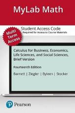 MyLab Math with Pearson EText -- 24-Month Standalone Access Card -- for Calculus for Business, Economics, Life Sciences and Social Sciences, Brief Version