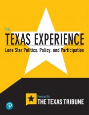 Texas Experience: Lone Star Politics, Policy, and Participation 20th