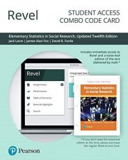 Revel for Elementary Statistics in Social Research Updated Edition -- Combo Access Card 12th