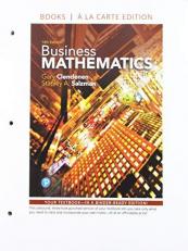 Business Mathematics Loose-Leaf Edition Plus Mylab Math with Pearson EText -- Access Card Package 14th