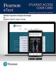 Pearson EText Modern Systems Analysis and Design -- Access Card 9th