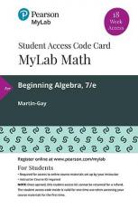 MyLab Math with Pearson EText -- 18 Week Standalone Access Card -- for Beginning Algebra