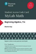 MyLab Math with Pearson EText -- Standalone Access Card -- for Beginning Algebra 7th