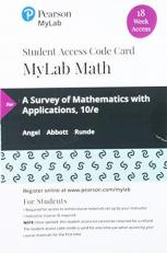 MyLab Math with Pearson EText -- 18 Week Standalone Access Card -- for a Survey of Mathematics with Applications