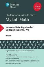 MyLab Math with Pearson EText -- Standalone Access Card -- for Intermediate Algebra for College Students 7th