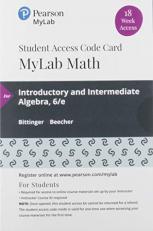 MyLab Math with Pearson EText -- 18 Week Standalone Access Card -- for Introductory and Intermediate Algebra