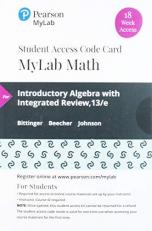 MyLab Math with Pearson EText -- 18 Week Standalone Access Card -- for Introductory Algebra with Integrated Review