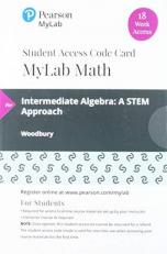 MyLab Math with Pearson EText -- 18 Week Standalone Access Card -- for Intermediate Algebra : A STEM Approach