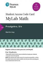 MyLab Math with Pearson EText -- 18 Week Standalone Access Card -- for Prealgebra