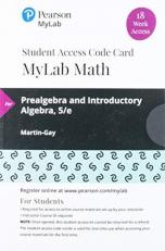 MyLab Math with Pearson EText -- 18 Week Standalone Access Card -- for Prealgebra and Introductory Algebra