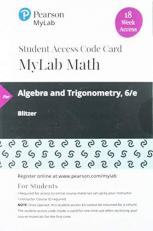 MyLab Math with Pearson EText -- 18 Week Standalone Access Card -- for Algebra and Trigonometry