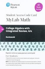 MyLab Math with Pearson EText -- 18 Week Standalone Access Card -- for College Algebra with Modeling and Visualization