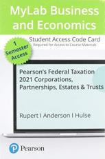 MyLab Accounting with Pearson EText -- Access Card -- for Pearson's Federal Taxation 2021 Corporations, Partnerships, Estates and Trusts 