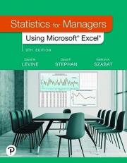 Study Guide and Student's Solutions Manual Statistics for Managers Using Microsoft Excel 9th