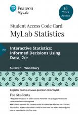 Interactive Statistics : Informed Decisions Using Data Plus Mylab Statistics with Pearson EText -- 18 Week Access Card Package