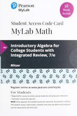 MyLab Math with Pearson EText -- 18 Week Standalone Access Card -- for Introductory Algebra for College Students with Integrated Review