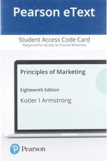 Pearson Etext Principles of Marketing -- Access Card 18th