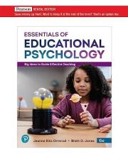 Essentials of Educational Psychology : Big Ideas to Guide Effective Teaching 