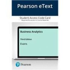 Pearson EText Business Analytics -- Access Card 3rd