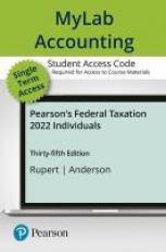 MyLab Accounting with Pearson EText -- Access Card -- Pearson's Federal Taxation 2022 Individuals 