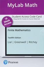 MyLab Math with Pearson EText -- Access Card -- for Finite Mathematics (18-Weeks)