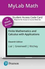 MyLab Math with Pearson EText -- Access Card (18 Weeks) -- for Finite Mathematics and Calculus with Applications