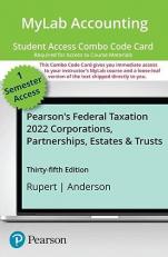 MyLab Accounting with Pearson EText -- Combo Access Card -- for Pearson's Federal Taxation 2022 Corporations, Partnerships, Estates and Trusts -- 24 Months