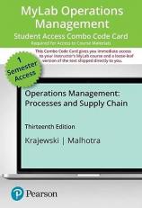 MyLab Operations Management with Pearson EText -- Combo Access Card -- for Operations Management : Processes and Supply Chains -- 6 Months