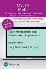 MyLab Math with Pearson EText -- Combo Access Card -- for Finite Mathematics and Calculus with Applications (18 Weeks)