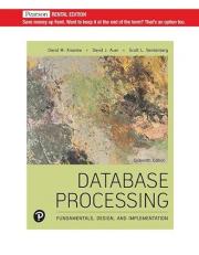 Database Processing : Fundamentals, Design, and Implementation 16th