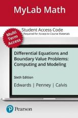 MyLab Math with Pearson EText Access Code for Differential Equations and Boundary Value Problems : Computing and Modeling 6th