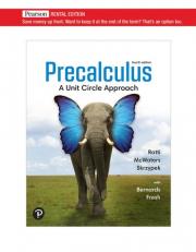 Precalculus: A Unit Circle Approach [RENTAL EDITION] 4th