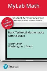 MyLab Math with Pearson EText -- 24-Month Access Card -- for Basic Technical Mathematics with Calculus