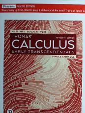 Thomas Calculus : Early Transcendentals 