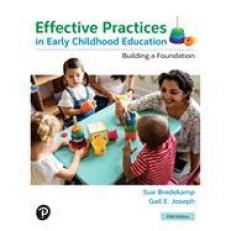 Effective Practices in Early Childhood Education : Building a Foundation 