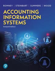 Accounting Information Systems 16th