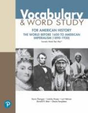 Vocabulary and Word Study for American History : The World Before 1600 to American Imperialism (1890-1920) 