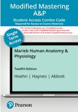 Mastering A&P with Pearson eText (up to 18-weeks) + Print Combo Access Code for Marieb Human Anatomy & Physiology