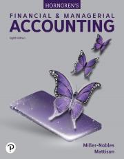 Horngren's Financial & Managerial Accounting 8th