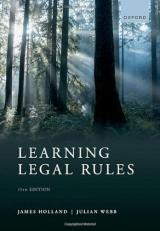 Learning Legal Rules : A Students' Guide to Legal Method and Reasoning 11th