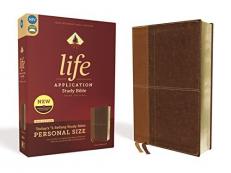 NIV Life Application Study Bible Personal Size Red Letter Edition [Third Edition, Brown]