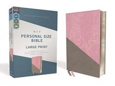 NIV Personal Size Bible Red Letter Edition [Large Print, Pink/Grey] 